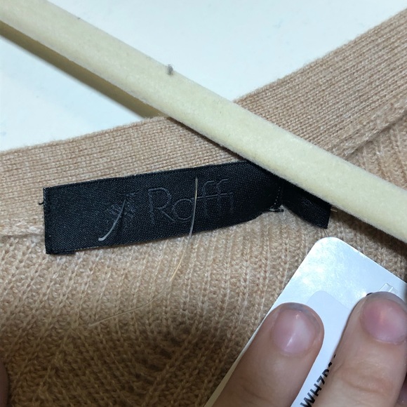 Raffi women’s open Cardigan cashmere small tan - Picture 3 of 8